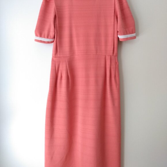 Amish Mennonite Cape Dress 42"B 38"W Coral Pink VERY Heavy Fabric - Picture 2 of 13